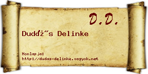 Dudás Delinke névjegykártya